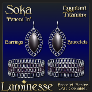 _LUM-Soka Bracelet Set - Eggplant Titanium