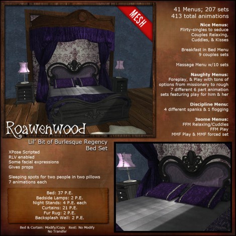 {RW} Lil Bit of Burlesque Regency Bed Set